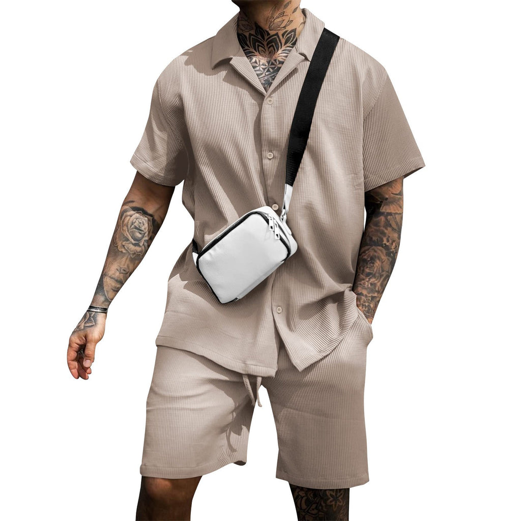 LeJean Coastal Polo Short Set | Men's Casual Matching Set