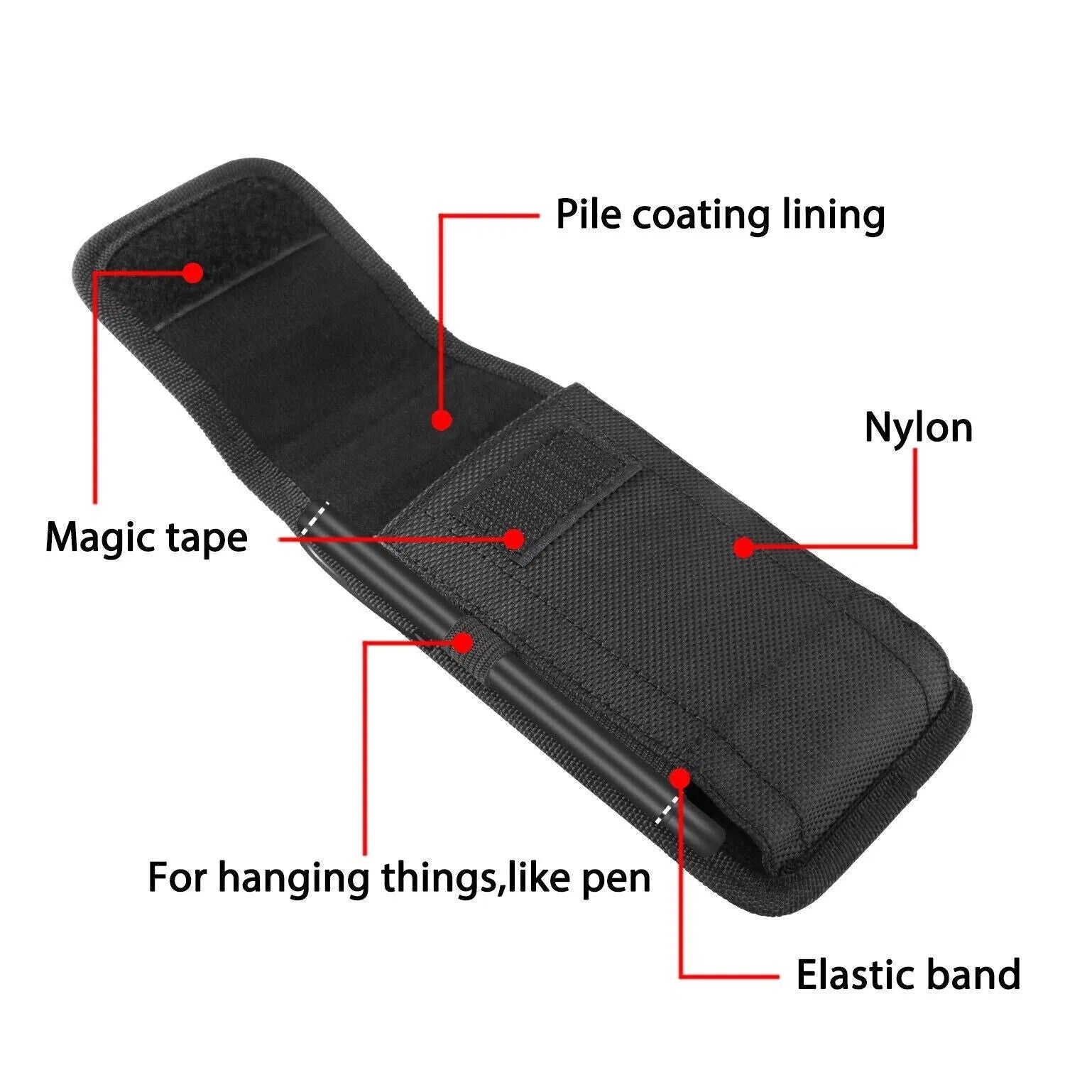 Vertical Shield Phone Holster | Nylon Belt Clip Case