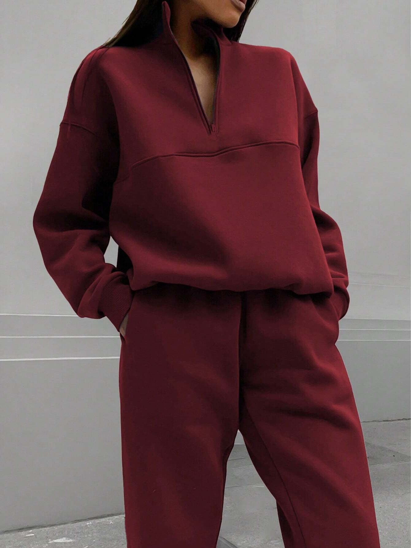 Women's Zip-Up Sweatsuit Set