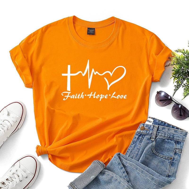 Two Hearts, One Faith — Matching Couple Tees