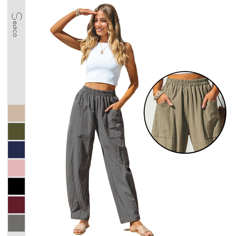 Breezy Linen Vacation Wide-Leg Pants