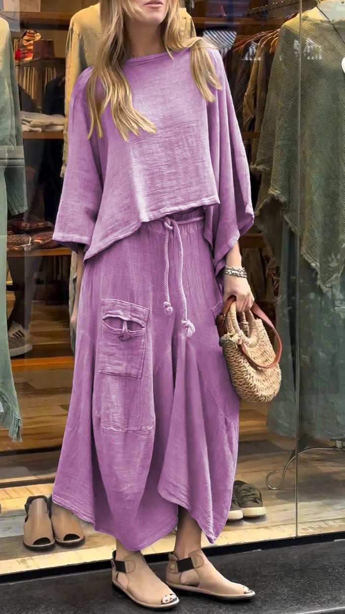 Casual Loose Two-Piece Dress Set