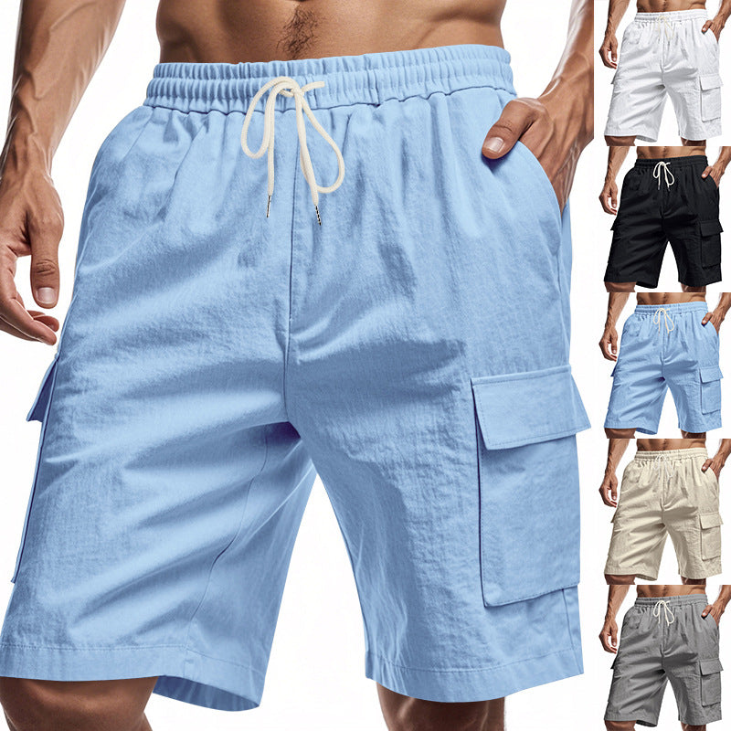 Men's Linen Drawstring Lounge Shorts