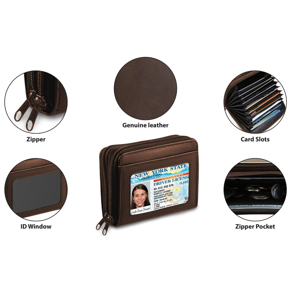 RFID Genuine Leather Travel Wallet