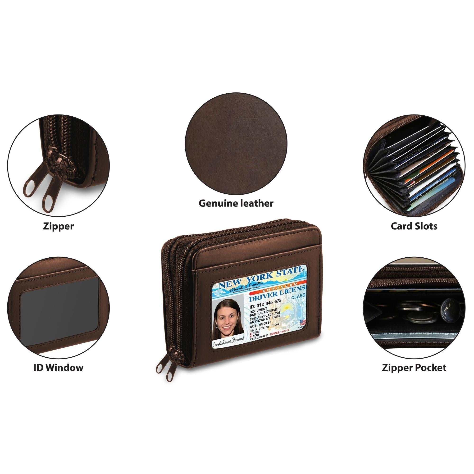 RFID Genuine Leather Travel Wallet