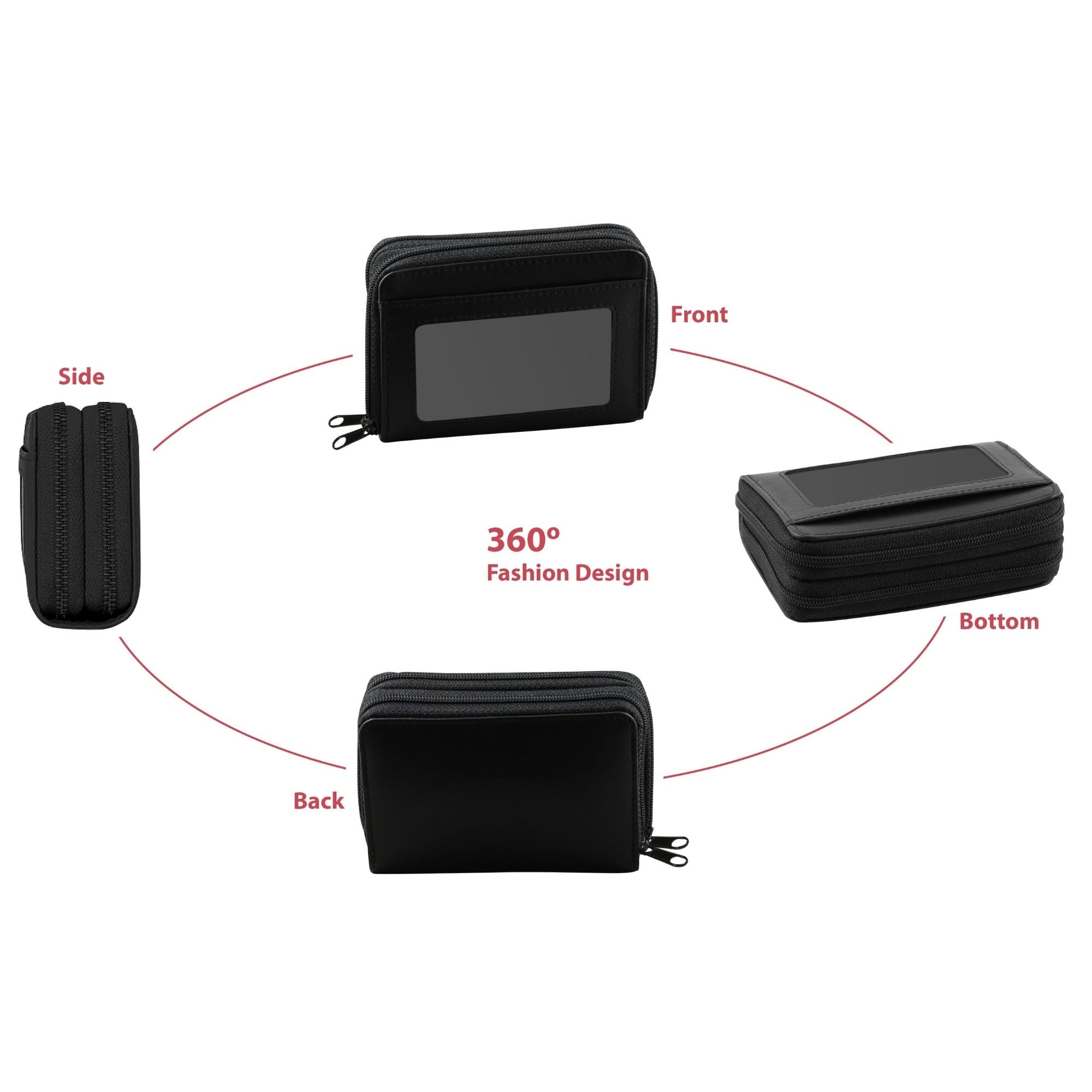 RFID Genuine Leather Travel Wallet